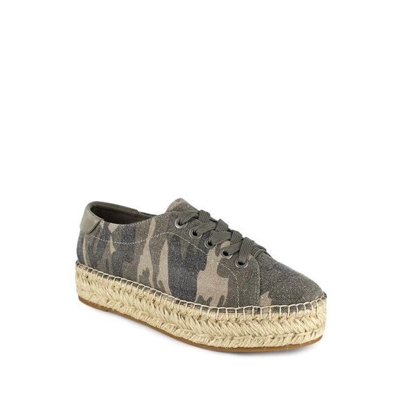 SPLENDID Womens Green Woven Laurel Round Toe Platform Lace-Up Sneakers 11 M